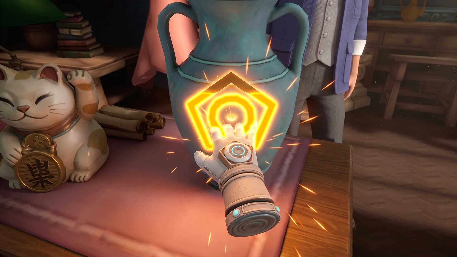 Every artefact is handled, not clicked
