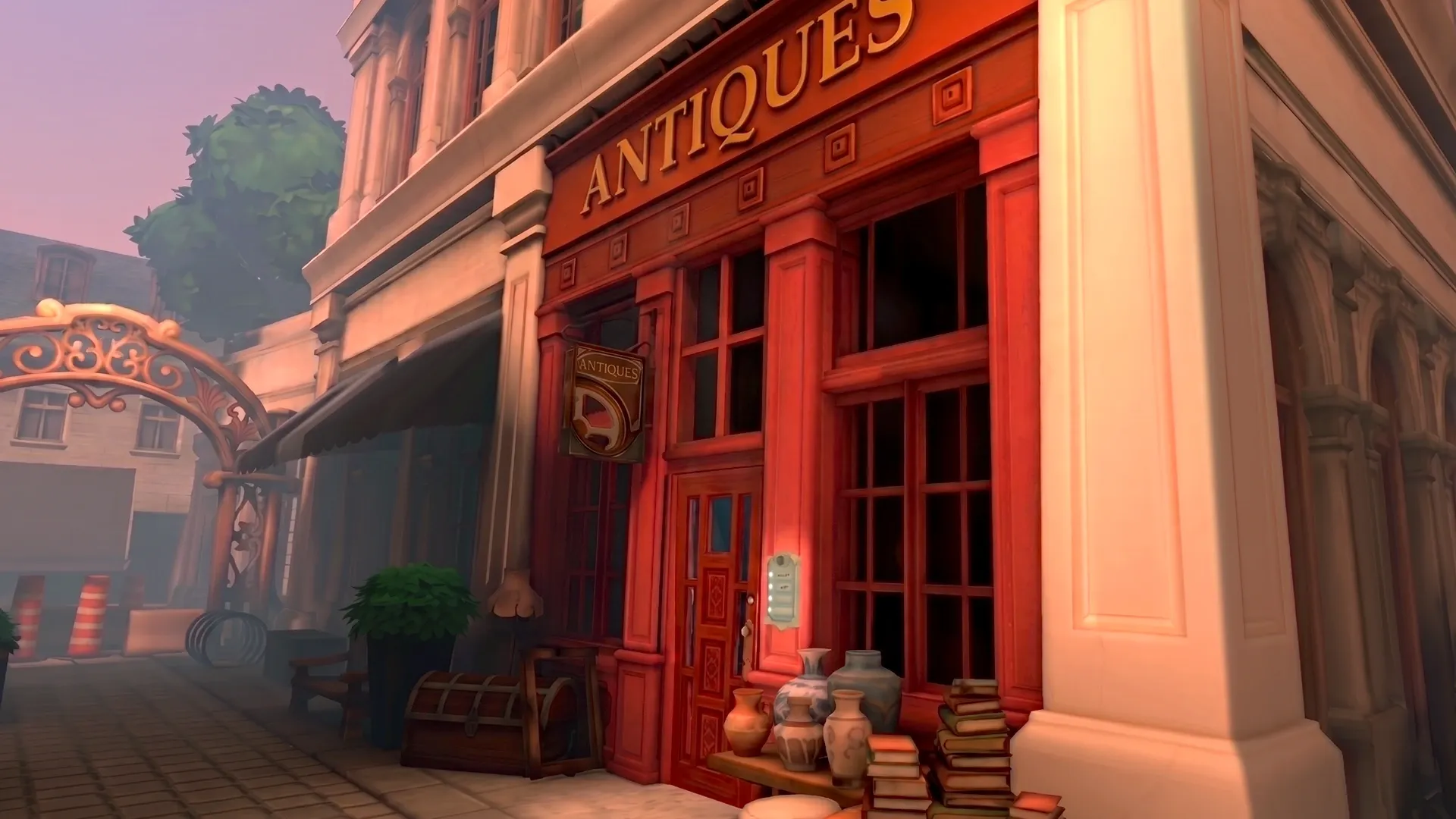 The antique shop, from the street